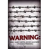 Warning Heavy Metal Music Poster