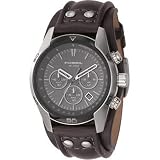 Fossil Men's CH2586 Sports Chronograph Leather Cuff Black Dial Watch