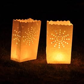 10-Pack Glo-Wax Luminary Bags (Style D) with FREE 10hr Tea lights