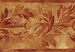 Tangerine Leaf Scroll Wallpaper Border