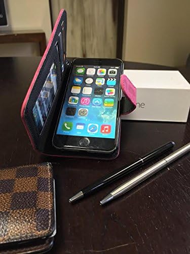 New Pink Leopard Cheetah Print Design Wallet Case With Card ID Slot For iPhone 6, 5, 5S, 5C (iPhone 5S)