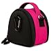 Hot Pink Limited Edition Camera Bag Carrying Case with battery charger, battery charger, memory cards, and accessories Pocket for Kodak EasyShare MINI C182 C1505 C1550 C1530 M215 M532 M550 M552 M565 M575 M580 M583 M590 Wireless M750 M5350 TOUCH M5370 M577 SLICE Kodak Zi10 SPORT C123 C135 Point and Shoot Digital Camera + One anti glare screen protector