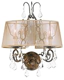 World Imports Lighting 1962-90 Belle Marie 2-Light Wall Sconce, Antique Gold