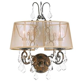 World Imports Lighting 1962-90 Belle Marie 2-Light Wall Sconce, Antique Gold by World Imports