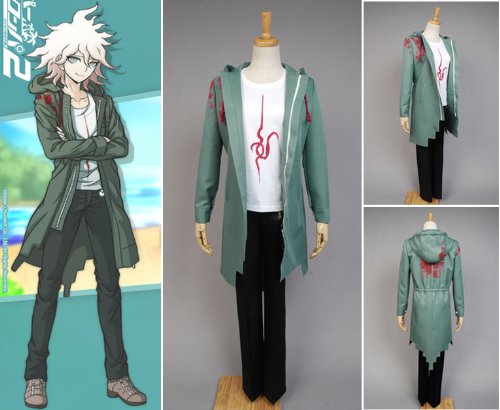 Dangan Ronpa2 Nagito Komaeda Cosplay Costume Please E-mail Us Your Measurements