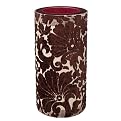 Flocked Candle - Purple (Small)