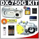 Sea & Sea DX-750G Underwater Digital Camera Kit with DX-750G 5.19MP Digital Camera with 3x Optical Zoom + Underwater Housing + Camera Pouch Case + Transcend 4GB 150x SecureDigital Card + High Speed USB SecureDigital Card Reader + Set of 4 - 2700mAh NiMH Rechargeable AA Batteries with AC/DC Rapid Charger + Digital Image Recovery Software + Memory Card Storage Wallet + Microfiber Cleaning Cloth