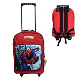 Sac a roulettes Spiderman rouge type cartable