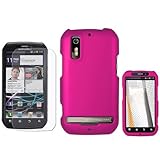 iNcido Brand Motorola Photon 4G/Electrify MB855 Combo Rubber Rose Pink Prot ....
