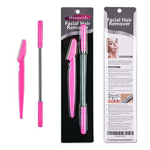 Fancy Beauty Premium Facial Hair Remover Threading Tool Quick Effective Facial Hair Removal with Eyebrow Razorï¼ŒNo Harm to Skin-Blister Card Package (Rose)