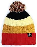 City Hunter Ck1050 Bold Stripe Pom Pom Knit Hat (7 Colors)