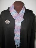 Shades of Blue and Pink Handwoven Women's Scarf