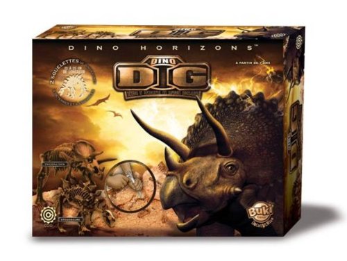 Coffret g�ant de pal�ontologie sur les dinosaures triceratops et stegosaure
