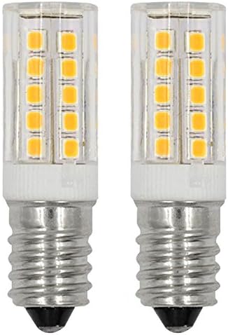 ACCKA 2-Pack 5W 450Lumen Led Lights Bulbs E12 120V 110V-130V AC E12 Socket Bulb, mini E12 Led Corn Bulbs Lights, 40W Incandescent Bulbs Equivalent, Warm White, 2700K