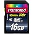 Transcend 16GB SDHC Class 10 Flash Memory Card Up to 30MB/s (TS16GSDHC10E)