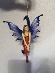 Fairy on the moon statue hanging ornament sculpture New