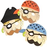 from Party Bag Fillers Pirate Foam Masks 6pk