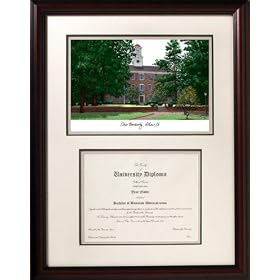 Ohio Bobcats Framed Scholar Diploma Frame with Lithograph