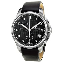 Big Sale Victorinox Swiss Army Men's 241552.1 Leather Officers Analog Quartz Chronograph Watch