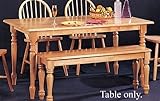 Dining Table with Decorative Turned Legs Natural Finish