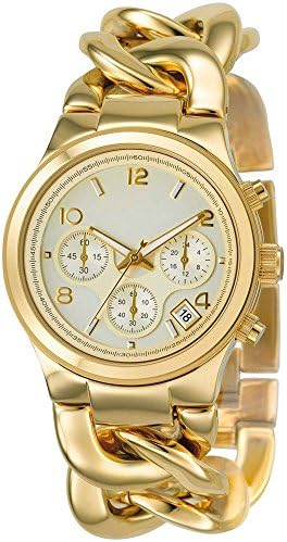 New Luxury Fashion Vogue Lady Women's Dress Gold Tone Watch Chain Link Wristwatch Box Gift