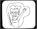 Decorated Mouse Pad with man, 