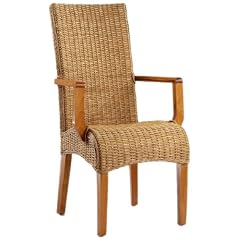 Hansen Rattan 3892/F610 Peddigrohr-Armlehnstuhl / honig gebeizt / B 56 T 67 H 106 SH 48 cm