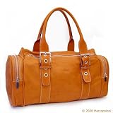 RAFFAELLA - Italian Leather Double Zip-top Mini Duffel Bag