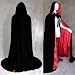 Lined Black-Red Cloak - Gothic Renaissance Costume by Artemisia Designs
