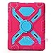 XYG-Case Built-in Kickstand Shockproof Protecting Case for iPad 2, 3, 4 - pink/blue