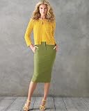 Poplin pencil skirt