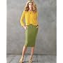 Poplin pencil skirt
