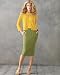 Apparel : Poplin pencil skirt