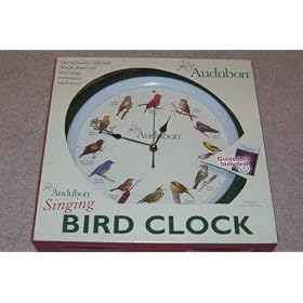 National Audubon Society Singing Bird Song Wall Clock with Guidebook -- New In Box!!!