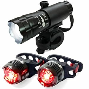 #1 Rechargeable LED, 100% LIFETIME GUARANTEE Money Back, FREE SHIPPING on the HIGH INTENSITY USB Rechargeable Bike Light with TWO FREE TAIL LIGHTS - Magnus Innovation's Vision I, Fits ALL Bikes, Waterproof, Easy Install, Quick Release Front & Back Mount, Limited Supplies, BUY NOW