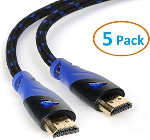 Aurum Ultra Series - High Speed HDMI Cable With Ethernet 5 PACK (50 Ft) - Supports 3D &amp; Audio Return Channel [Latest Version] - 50 Feet - 5 Pack