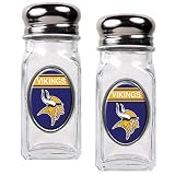 NFL Minnesota Vikings Salt and Pepper Shaker Set with Crystal Coat