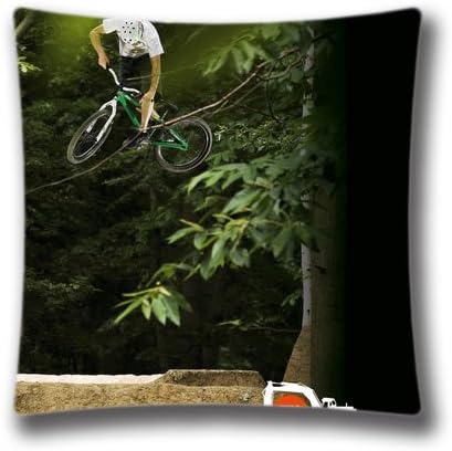 Special Spring Decorative Square Pillow Cases Throw Pillow Covers 18X18 inch (Twin Sides) Mtb Dirt Jump Cushion Covers For Sofa,Art12114
