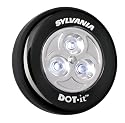 Sylvania DOT-it Self-Adhesive Bright White LED Light, Black