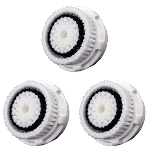 DiamondWhite Facial Cleaning Brush Head Replacement - For Sensitive Skin - 3 Pack. Fits Mia, Mia2, Mia3, Aria, Pro, Plus, Alpha Fit, Radiance Cleansing, SMART Profile