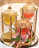 Candle Oil Light Set Brassfinish Stands