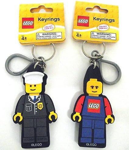 Lego City Worker Key Ring Chain Set of 2
