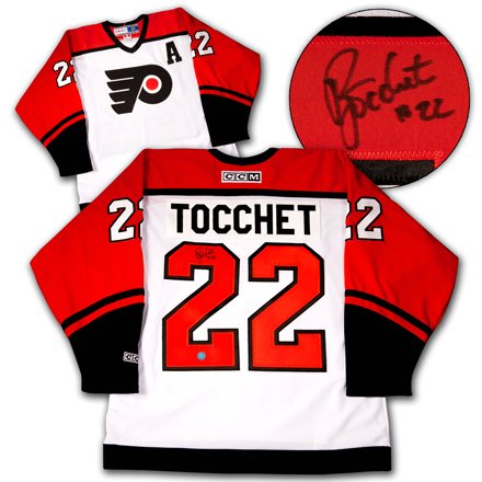 RICK TOCCHET Philadelphia Flyers SIGNED Retro Hockey Jersey