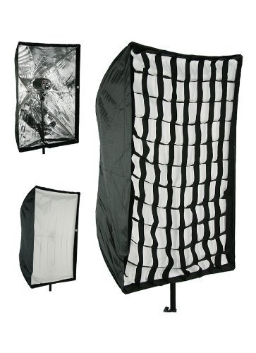 Photography Umbrella type Softbox 24" x 36" with Grid for Canon Nikon or Alien Bees 6090GD
