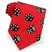 Men's Falling Black Dice Silk Tie by Wild Ties in Red