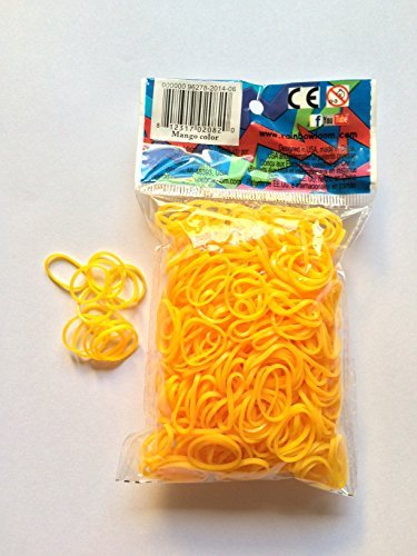 Rainbow Loom Mango Rubber Bands with 24 C-Clips (600 Count)