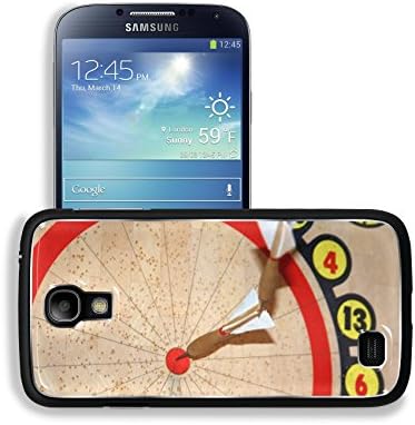 Luxlady Premium Samsung Galaxy S4 Aluminium Snap Case Dartboard with two darts back to back in bullseye IMAGE ID 364239