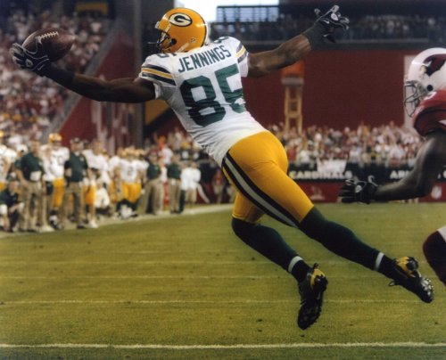 GREG JENNINGS GREEN BAY PACKERS 8X10 HIGH GLOSSY SPORTS ACTION PHOTO (P)