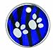 Rogz ID Tag for Dogs and Cats, Large, Paws on Blue Design
