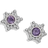 Sterling Silver Iolite Star Earrings by Sajen